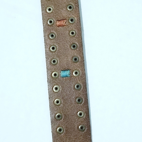 Soulier Leather Embroidered Studded South Western cowboy farmhouse boho belt main image 6